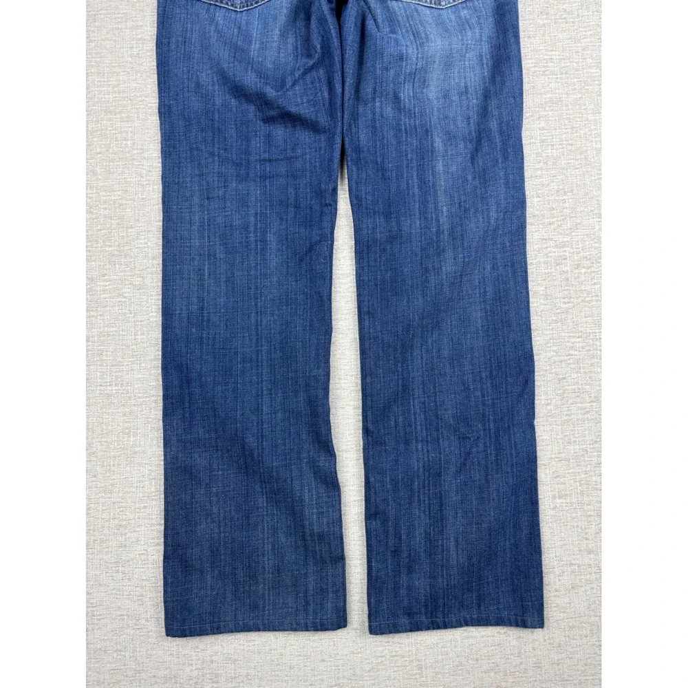 7 For All Mankind Mens 31x31 Standard Straight Leg Blue Cotton Button Fly Jeans